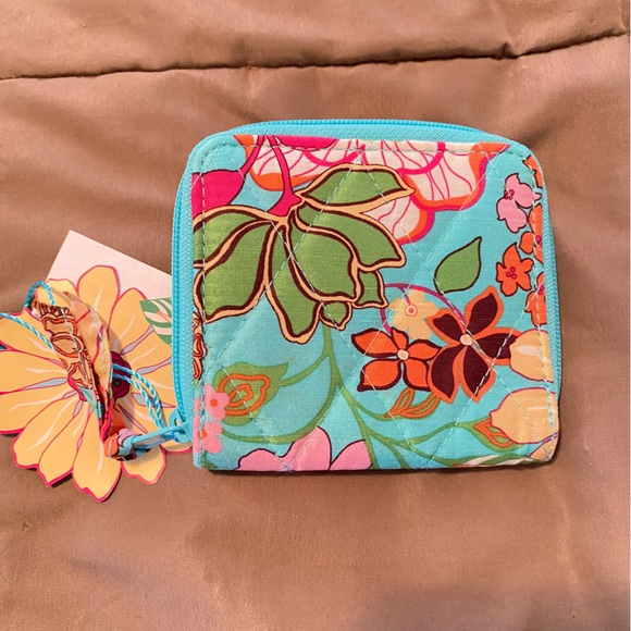Vera Bradley Mini Zip Wallet Set. NWT. Tropical Flora - Picture 9 of 11